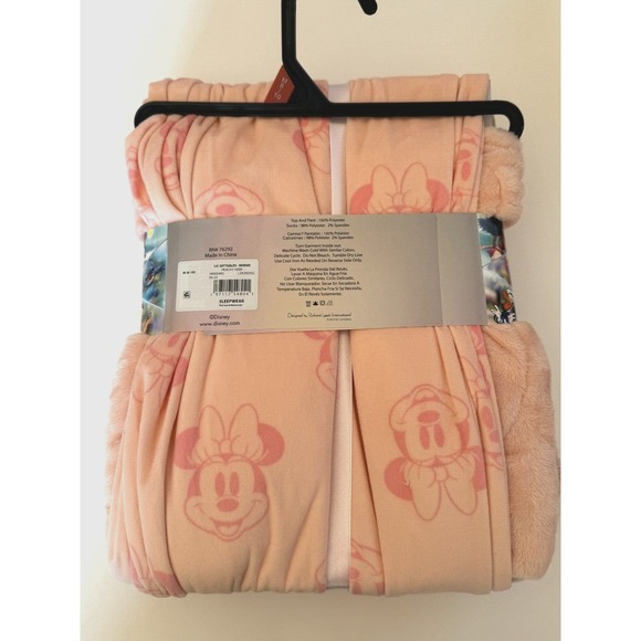 DISNEY MINNIE MOUSE PAJAMAS SLEEPWEAR WOMEN'S SIZE MEDIUM (8-10) 3 PIECE SET NEW - Picture 3 of 6